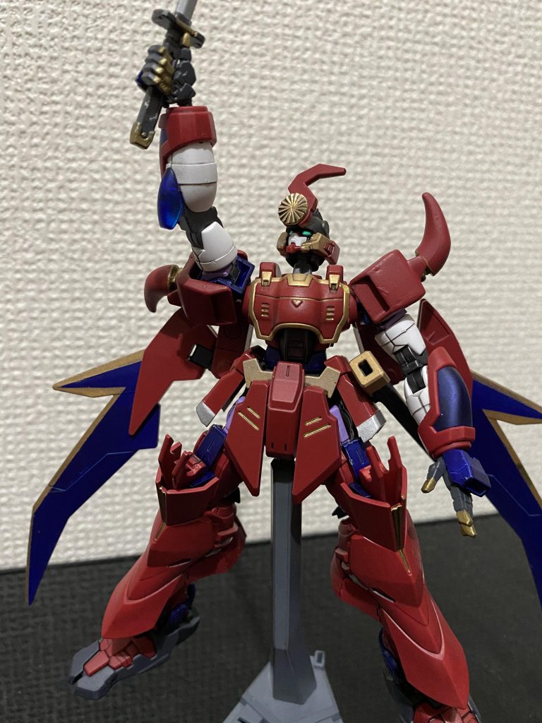 設定としては阿頼耶識システムリミッター解除の様なシステムが備わって無双するといった感じです。六武衆なので単機では底が知れる機体ですが部隊編集次第では脅威になる、そんな感じで妄想しています。