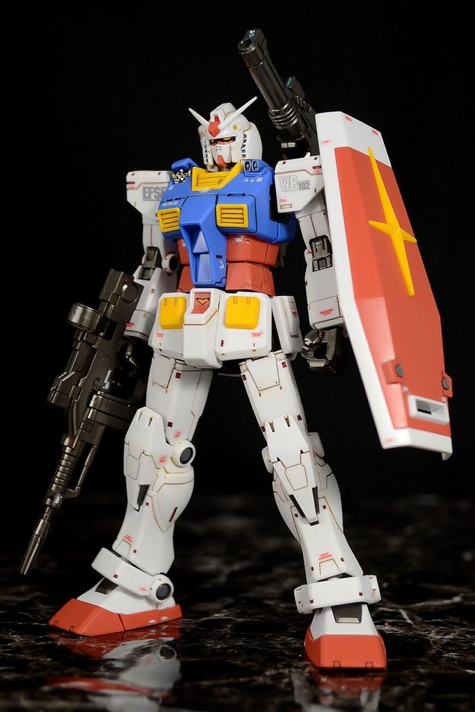 ■塗装レシピ(ガイアカラー)

赤：レッド
グレー：メカサフヘヴィ
関節：ガンメタル
墨入れ：タミヤ墨入れ塗料ブラウン、ブラック

つや消しコート有。