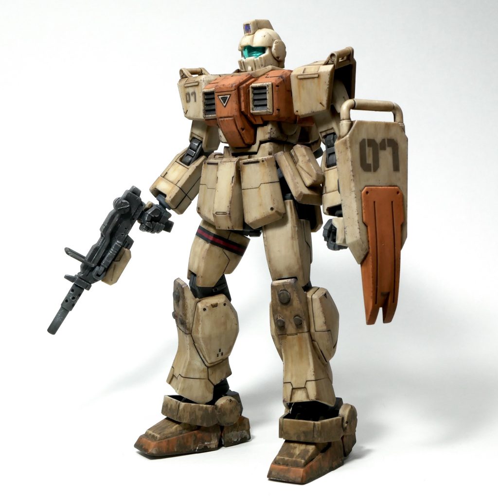 密林ということで派手目にウェザリング。
胸の色が足りない部分以外は無塗装。
アクセントとして太腿にラインデカール追加。
使用したのは
Mr.ウェザリングカラー
Mr.ウェザリングペースト
チッピングにエナメル塗料
【製作工程】