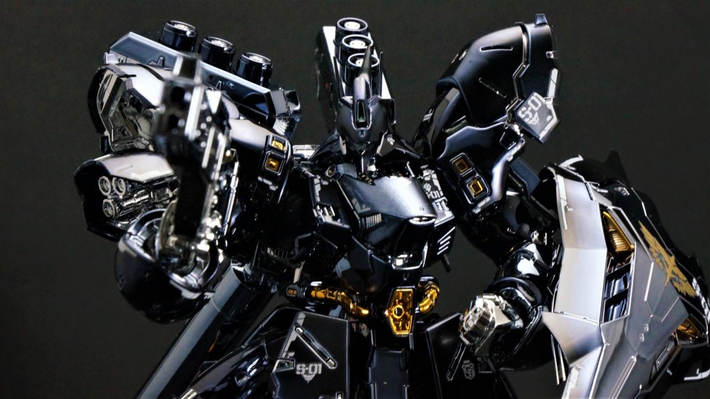 【メッキ加工】RG サザビー ブラックメッキver. 漆黒 逆襲のシャア ガンダム–5枚目/制作者:GUNPLUSTER LAB ガンプラ専門のメッキラボ