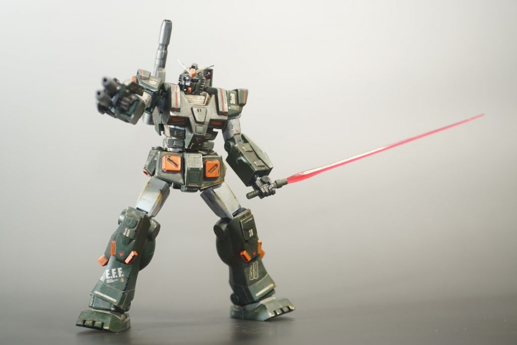 可動域は確保できたかと。サーベル着脱出来るので、持たせました。