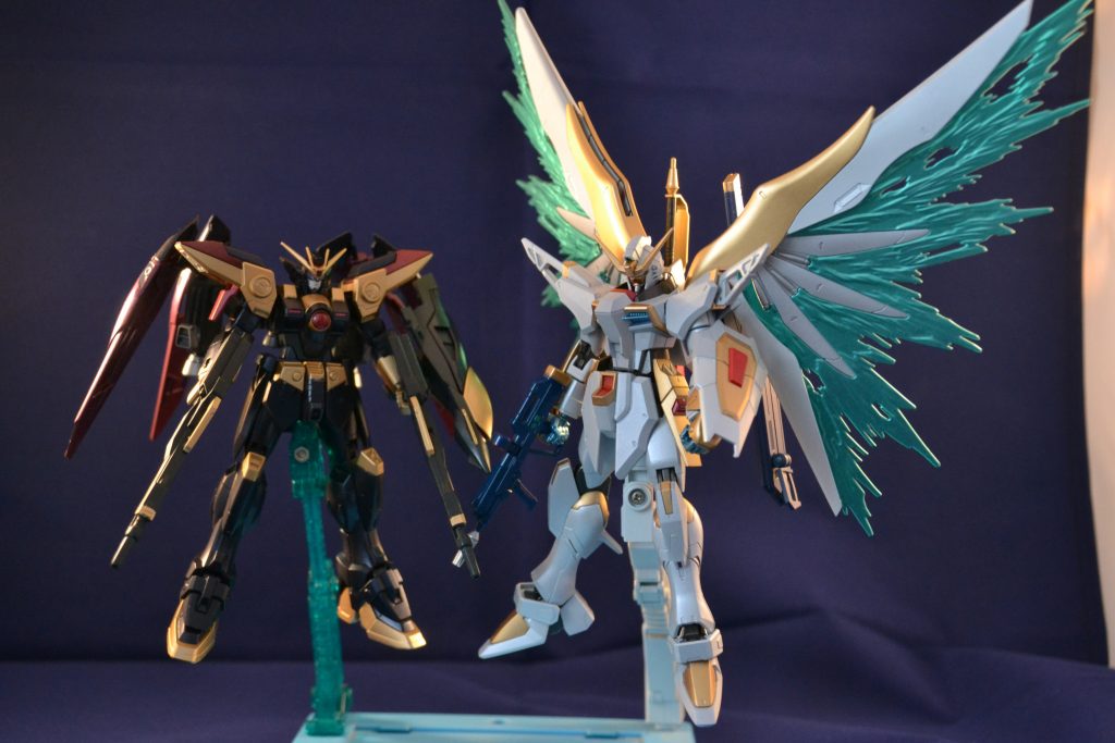 前回投稿のデスティニーガンダムアルビオンと2shot
羽の所為でしょうけどデスティニーが異様に目立ちます