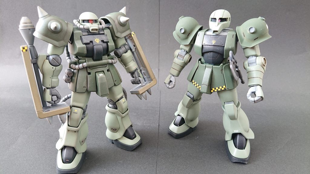 前回のザクⅠと小隊を組んでいるという設定です。