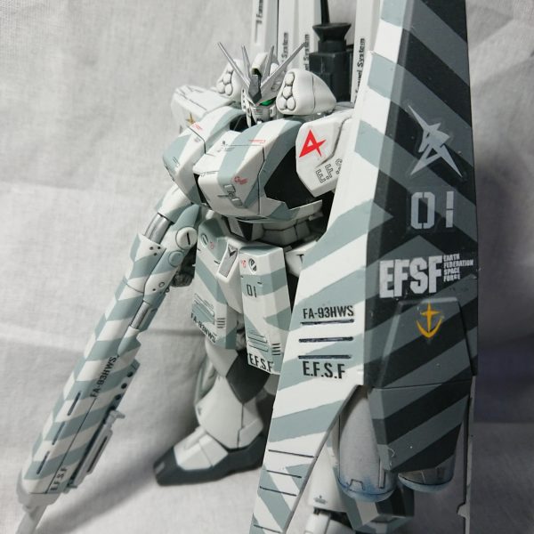 ダズル迷彩風 HGUC νガンダム HWS