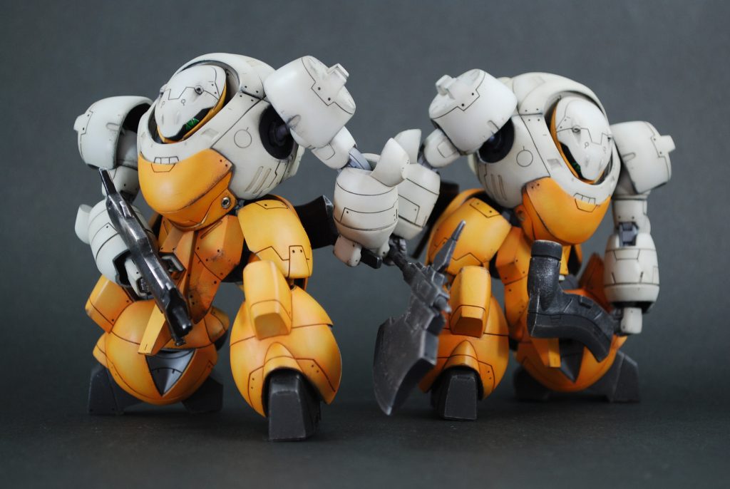 肩の装甲は上部にフタをしました。