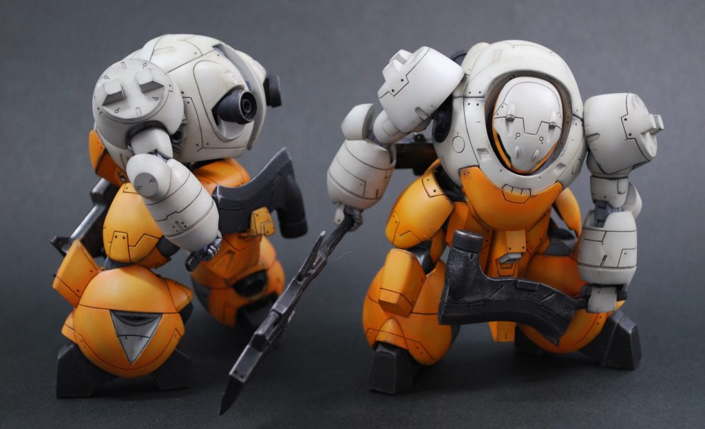 塗装は他の作品同様クレオスさんの旧水性カラーのグラデーションです。