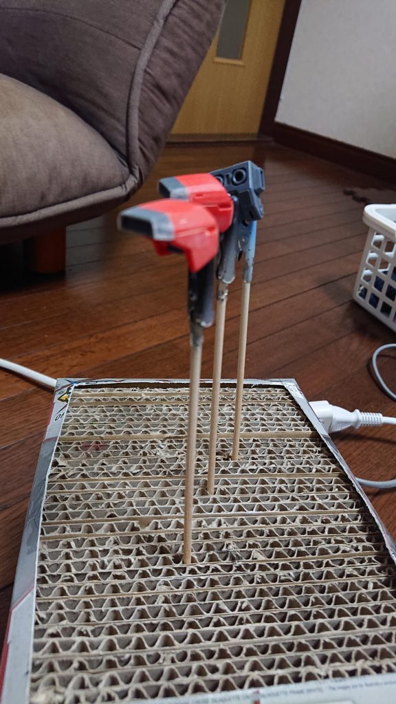 肩パーツとランドセルの加工ちぅ♪