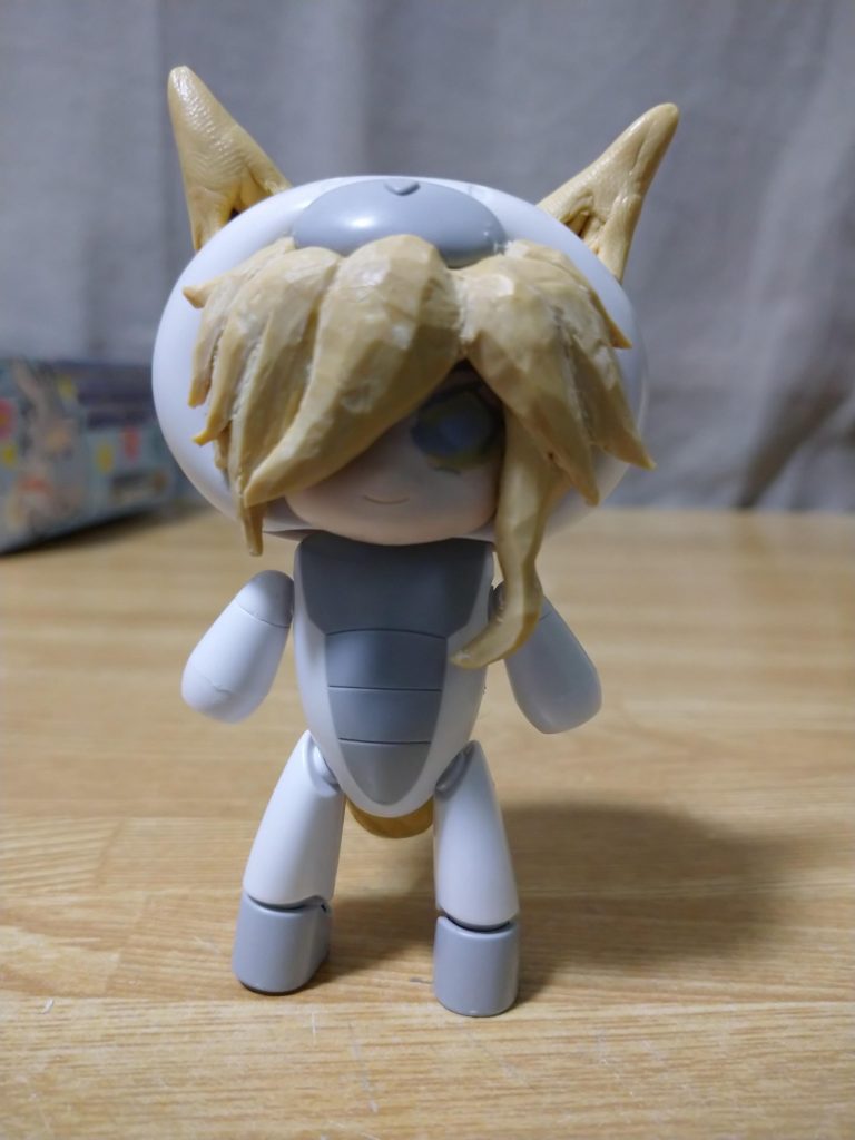 耳としっぽを作った状態