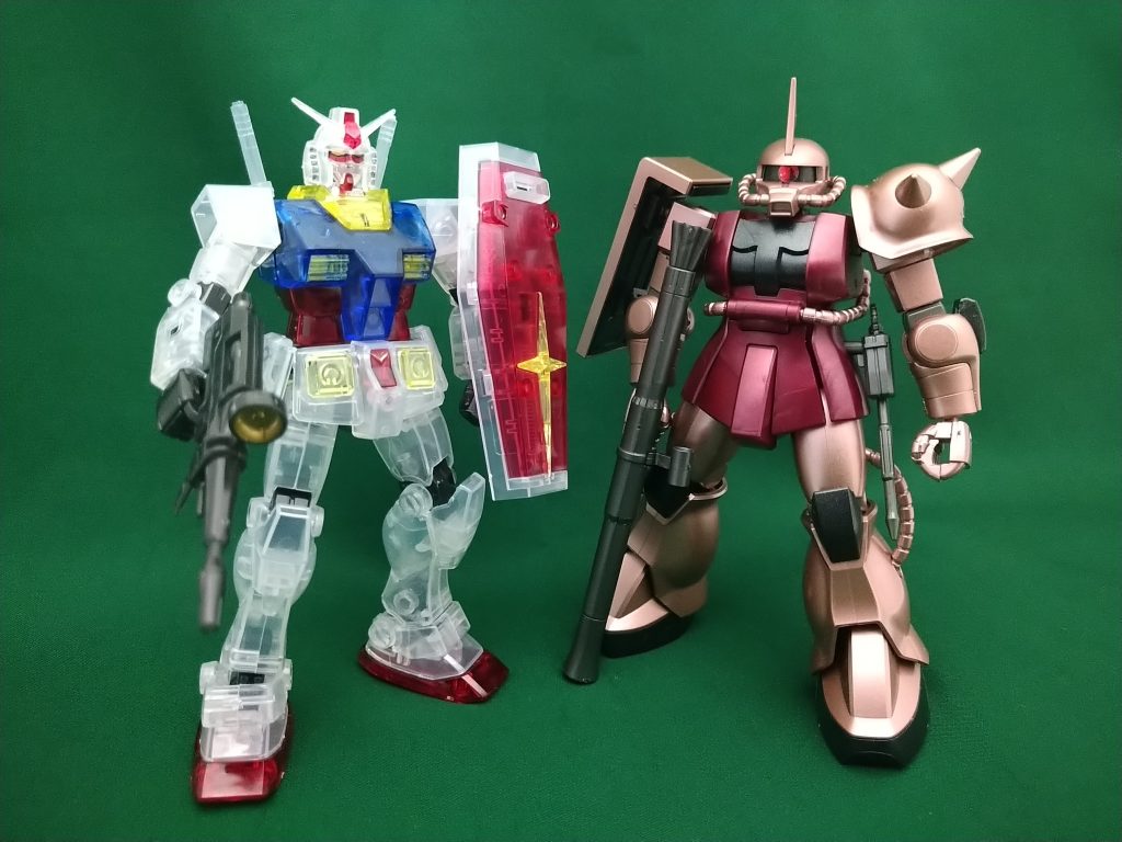 チタニウムフィニッシュのシャア専用ザクと