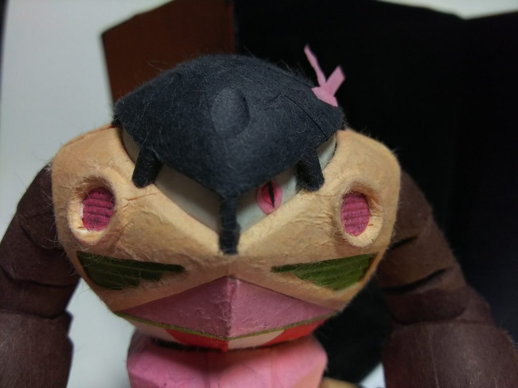 髪飾りがついてなかったのに気付き急遽後から装着