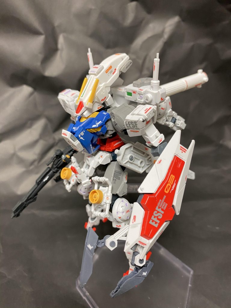 息抜きにワンデーモデリングで作る予定が思いのほかいい感じだったのでデカール張り倒して仕上げてみました。

ガンプラじゃ無いキットを使ってガンダム風を作ってみました。まあこんなのも出来るヨ的な感じで。模型は自由なので。

ふざけた妄想にお付き合い頂きありがとうごさいました。