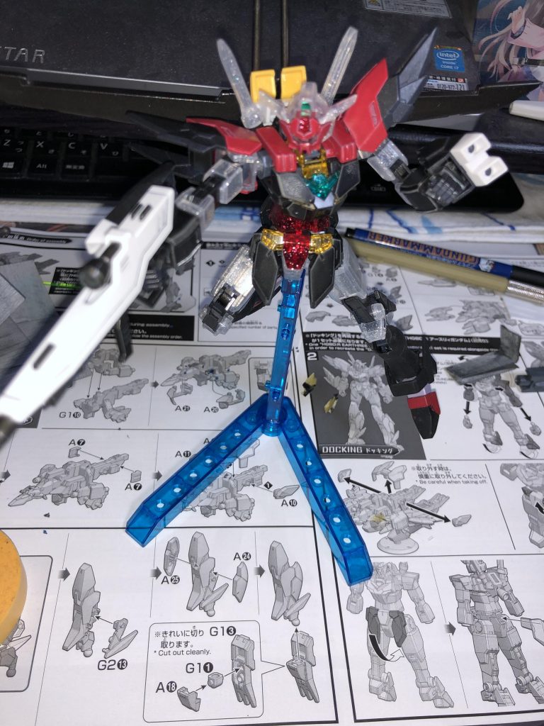 ガイアガンダムとは肩のつくりが違う為、ガイアガンダムっぽさを演出しています