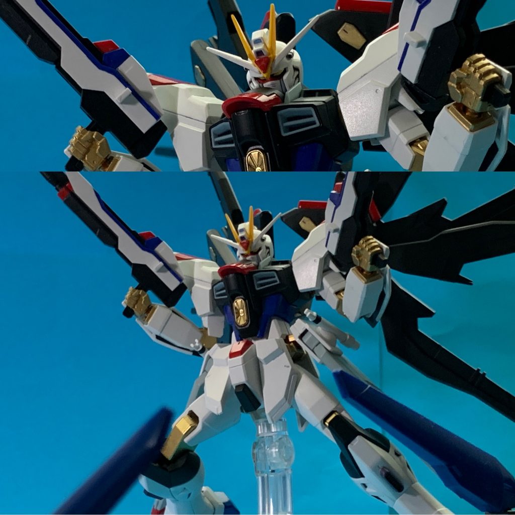 スーパードラグーン機動兵装ウイング。光の翼のセットは買ってないので剥き出しですが可動ギミックのおかげで意外とハッタリが効きます。ドラグーンは1パーツなので組むのは楽ですが仕上げるのは大変なので簡単に塗装のみ。