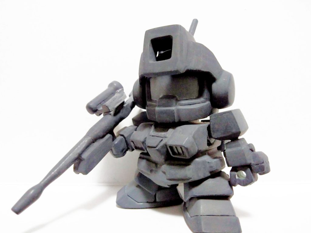 下地はアクリジョンベースカラーを筆塗りで。本塗装もアクリル塗料筆塗りです。