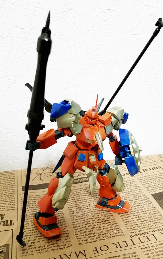 二本の長槍を装備