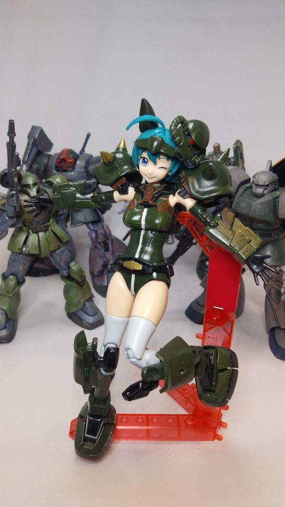 最後はジオン系のモビルスーツ達と一緒に撮影♪