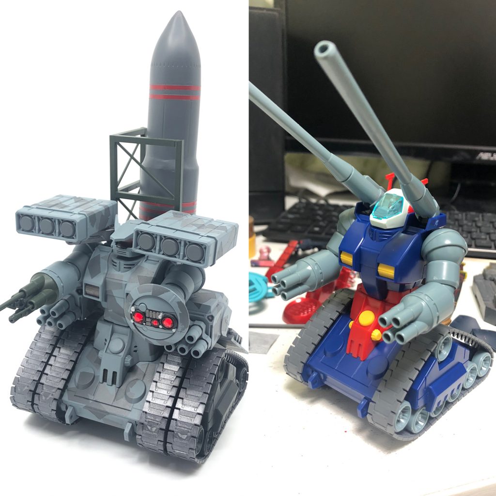 素組みとの比較。フロント。