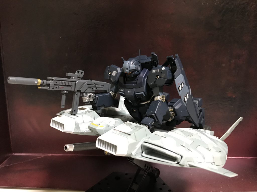 ベースジャバー(地球用)に乗って。ちなみにこのベースジャバーは → https://gumpla.jp/hg/394572