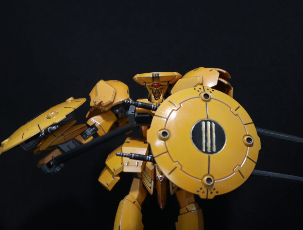 ベイルを構えてのポージング