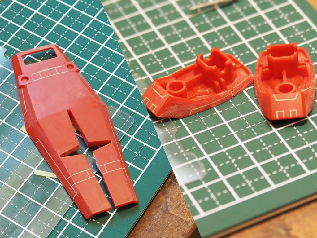 あとはちまちまと新規スジボリを入れました。