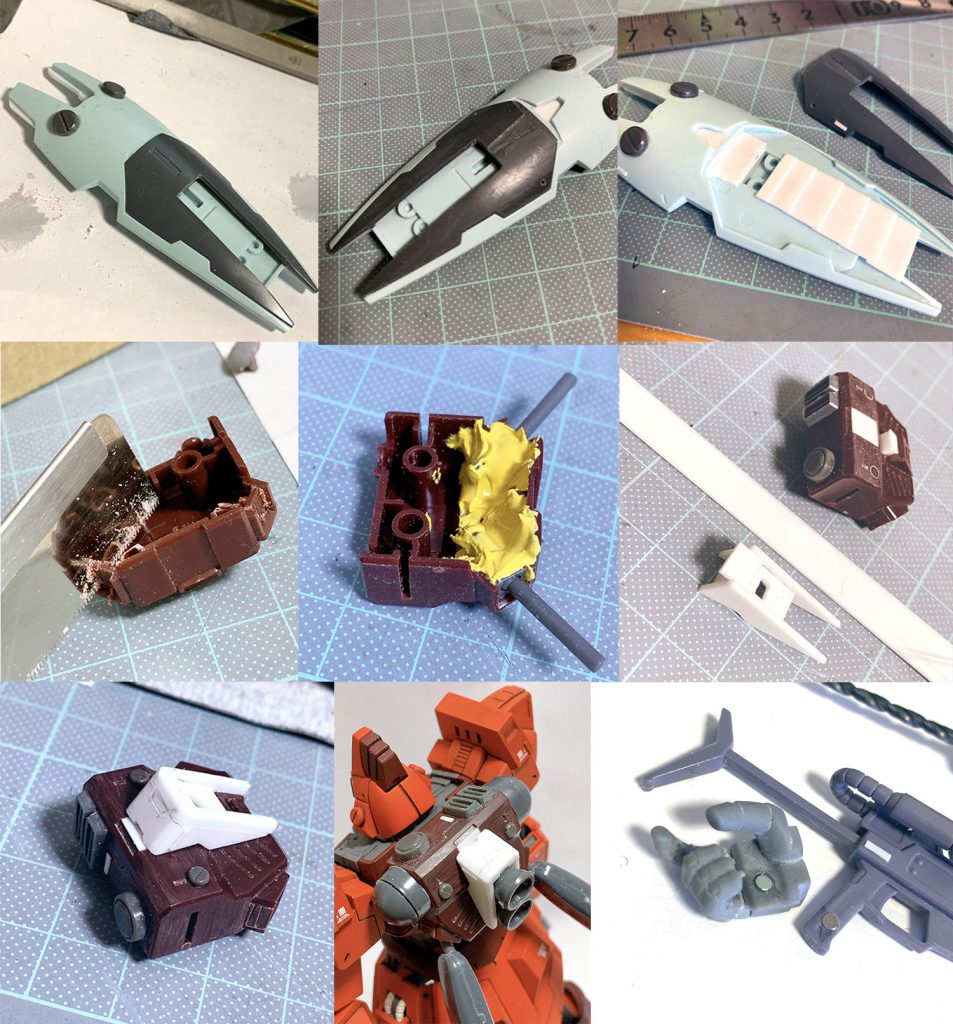 シールドの蛇腹もなんとなく永野メカっぽいかなーと少しエルガイムのシールドのテイストを混ぜようとしてます