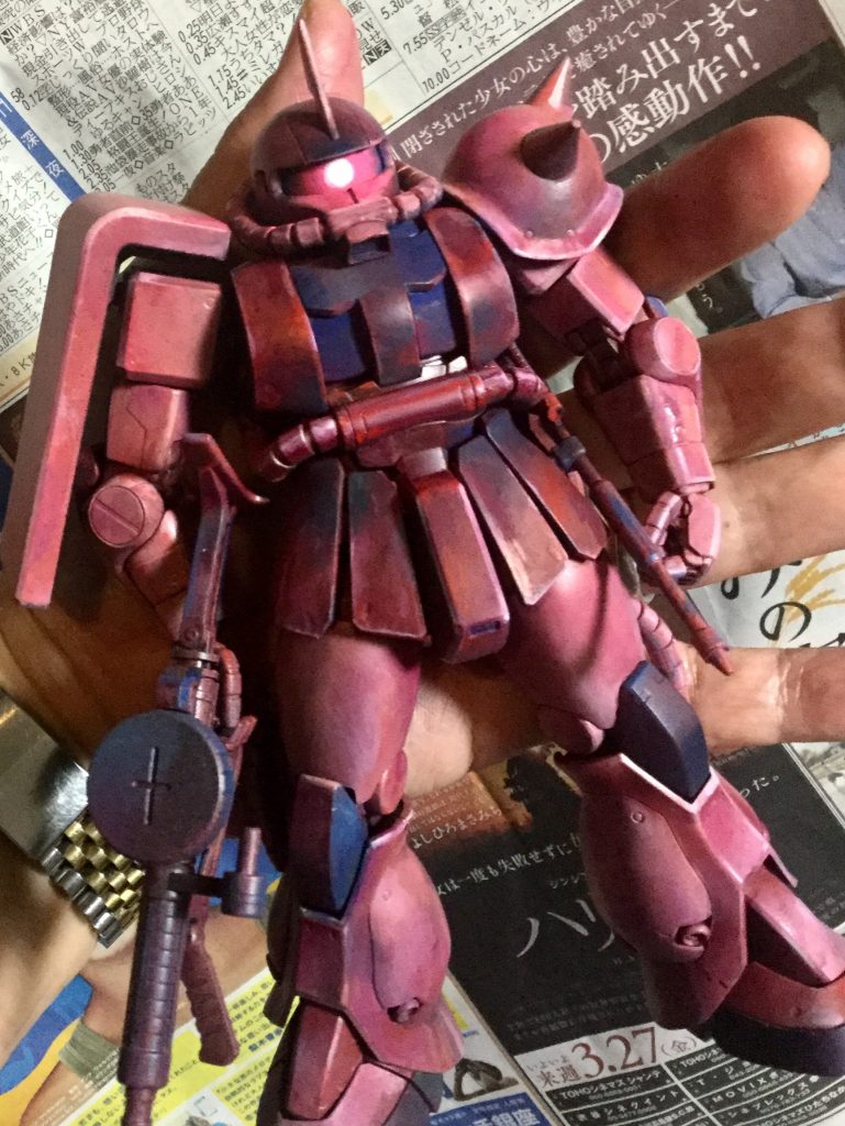 ファレホとアクリルガッシュで筆塗り