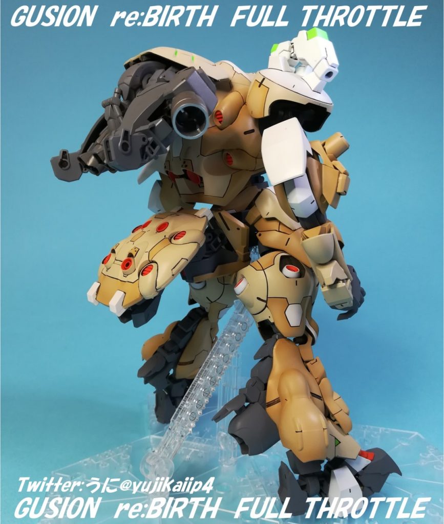 バックパックは適当ミキシング。オーラバトラーみたいにスイング可動します。