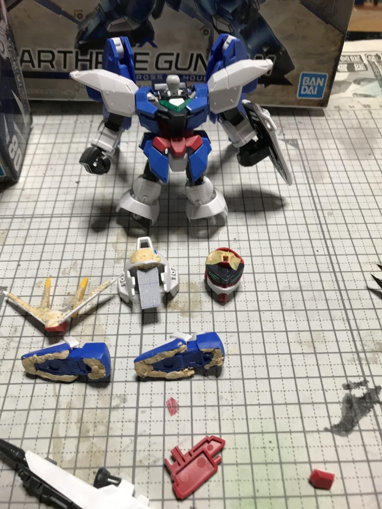 アースリィーガンダムとフリーダムガンダム  改造製作工程 その2