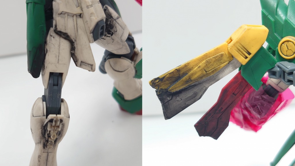 15話を何度も見直しながら劇中同様の破損を入れてます