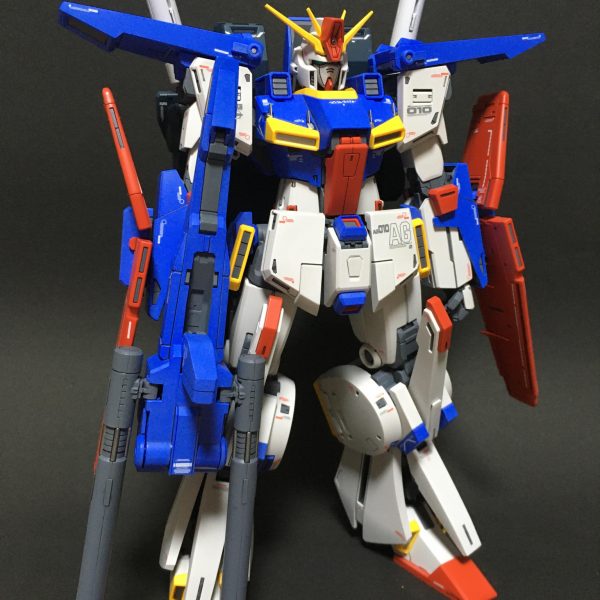 ガンプラ 塗装完成品 HGUC 1/144 MSZ-010 ZZガンダム 小改造 バンダイ