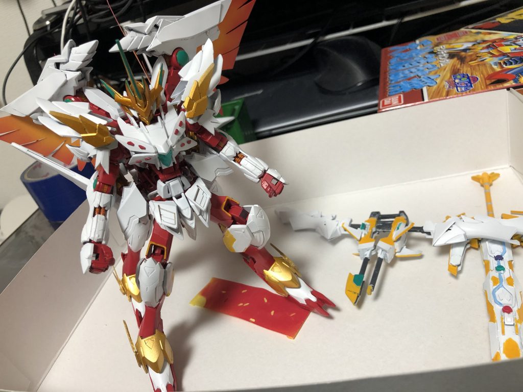 最後に塗装後画像!!
グランシャリオは細かいパーツが多くほとんど筆塗りしました！いや本当に筆塗り難しい……(T^T)次回はSD作るので筆塗り必要不可欠なので練習したかったのですが本当に難しい(泣)