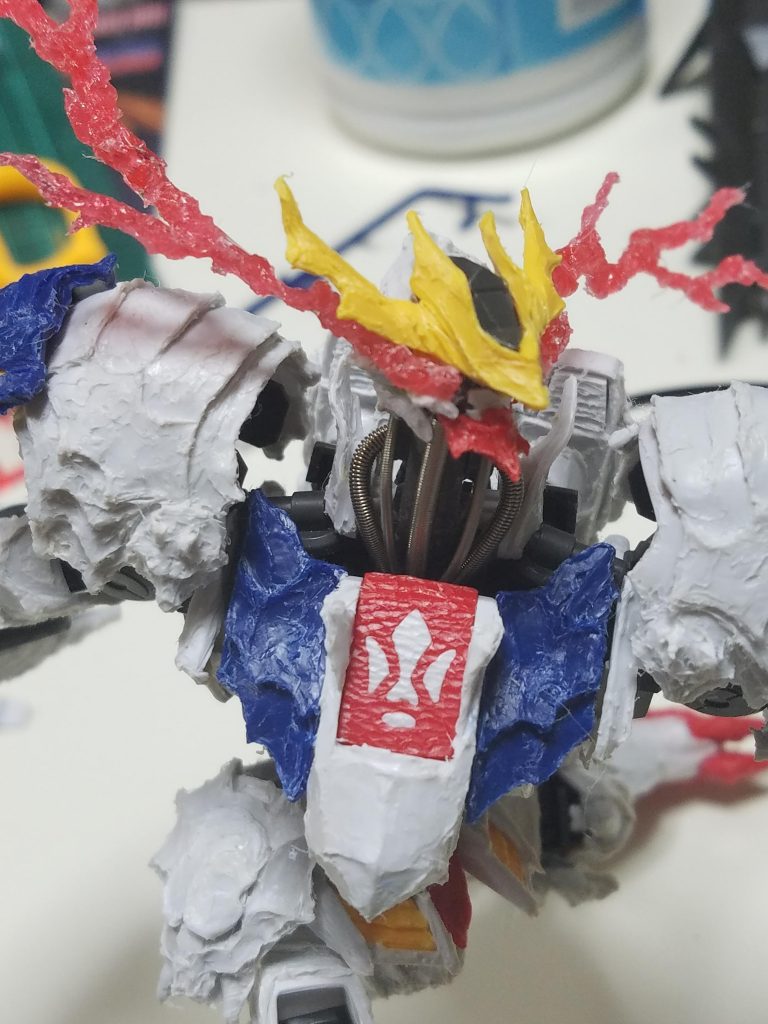 塗装前、顔のアップ