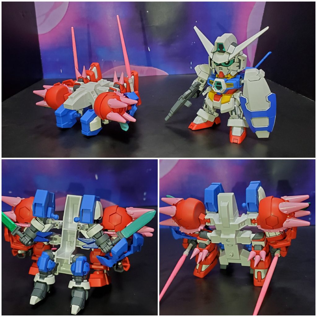 おまけ。アメンボにパーツをつけられるのですが、換装パーツ及び使わないパーツを全部くっつけたらとても強そうなものになりました。
最後までご覧頂きありがとうございました！