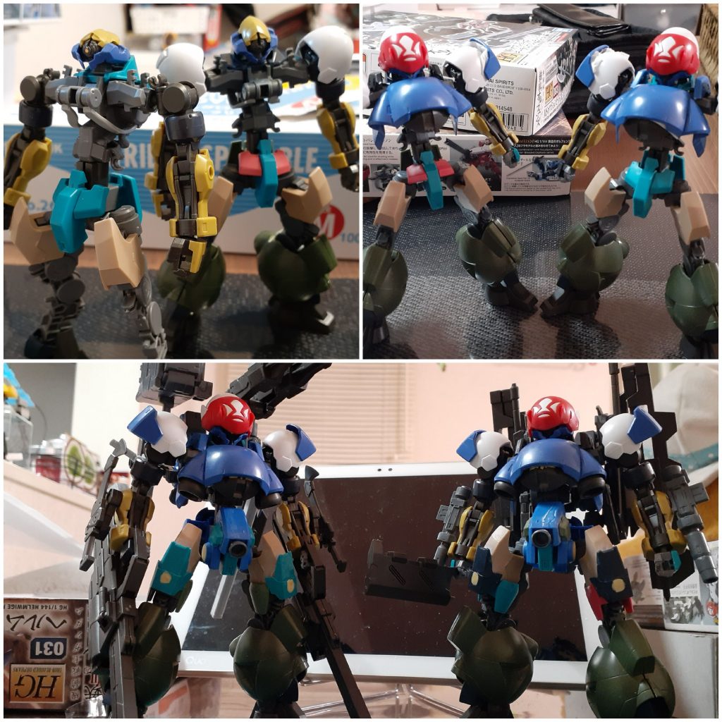 作りはじめから、塗装前のだいたいの形が決まった頃。今回も楽しく製作できました。量産機って楽しいですね。最後まで見てくださり、ありがとうございました(^_^)