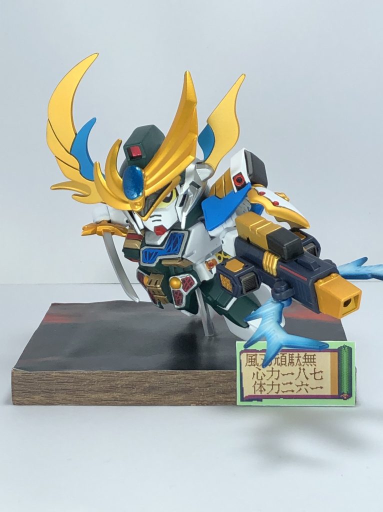 兜のデザイン上、あまり目が見えません笑
あ、風撃砲のリベット貼り忘れとる…！