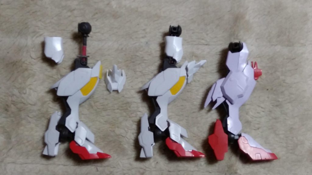 モモの延長
元の棒部分に真鍮線刺して、ランナーを接着。
モモは何かのガンプラ(だと思う(;'∀')）