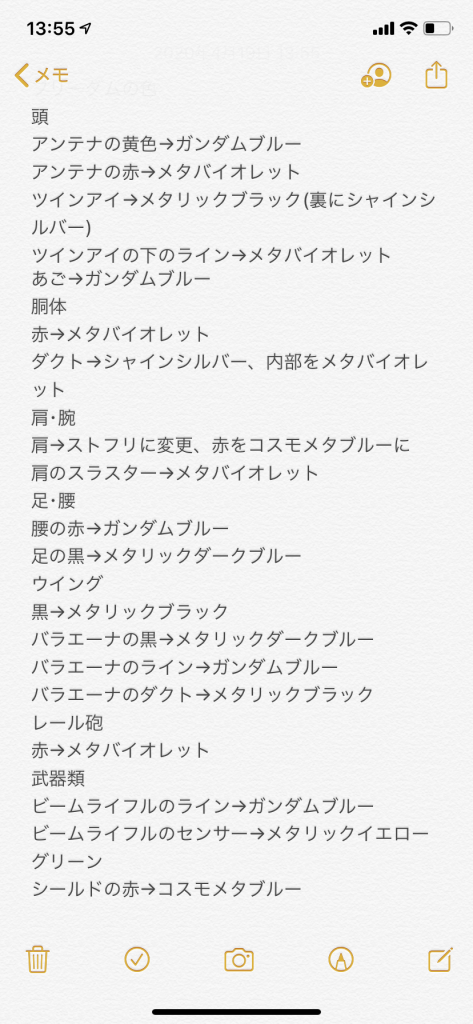 今回の使ったガンダムマーカーたち。ダブルオーよりも細かくなりました。