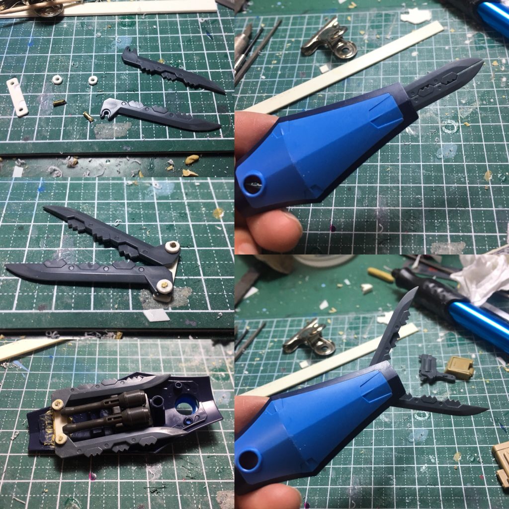 シザーブレードを仕込んでいるシールドの作成工程