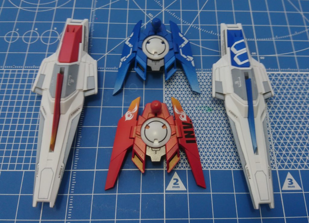 [GNドライヴ部分]
ライザーシステムⅡはメテオホッパーから流用しました。ドライヴにボールジョイントを接着して取り付けています。今回はRiritoさんがやっているカッターナイフを使った筋彫りに挑戦してみました(^^)