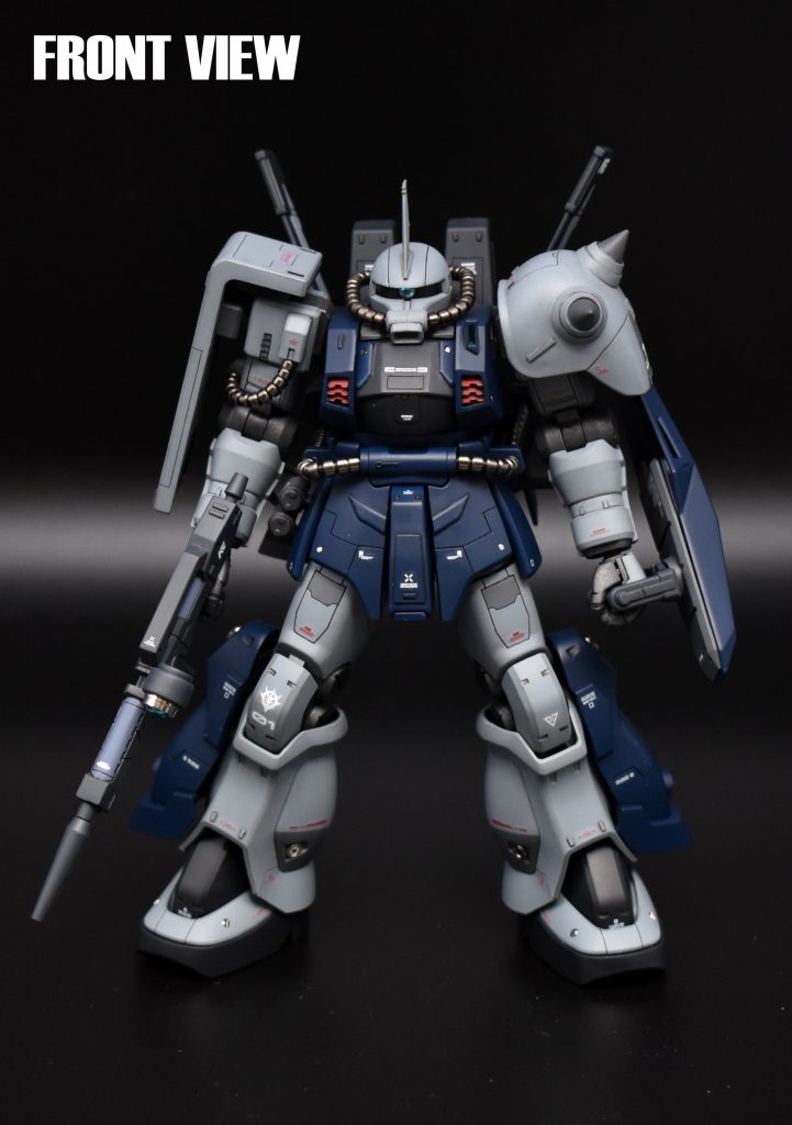 ハイザックがF2ザクをベースに開発されたということで、その中間機をイメージしています。
ハイザックに至る過程で開発された実験機のひとつ。という設定です。