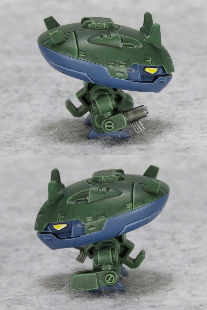 右手マシンガンにタミヤ1/35M16からカットしたマガジンを付けて、グシオンの90mmサブマシンガンっぽく。