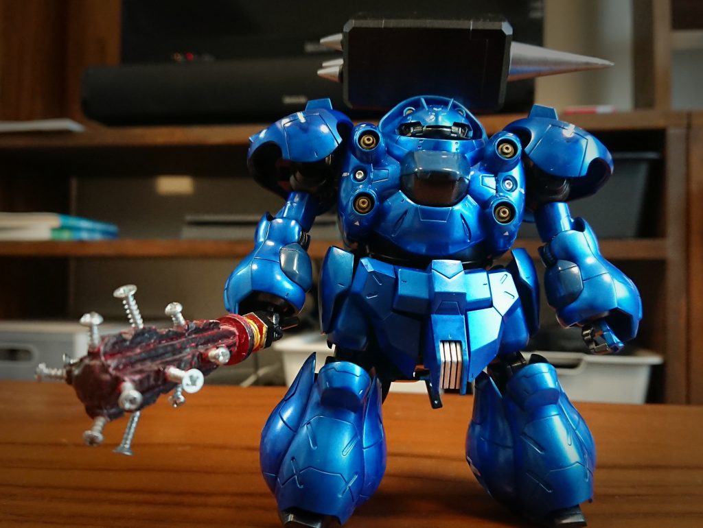 フル装備グシオン君。とりあえず「*デカイ*」し、「*ゴツイ*」。持たせてる武器も厳つい。インパクト重視です。