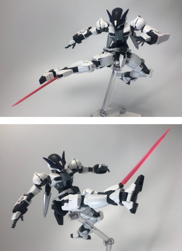 【脚部ビームサーベル】
内臓武装として、脚部(アンクルガード部分)にビームサーベルを装備しています。
サーベルを展開することでキック攻撃に斬撃効果を付与します。
脚サーベルって男心をくすぐる魅力があるんですよね…
以上が「code Z.D.」の紹介でした!
ーーーーーーーーーーーーーーーーーーーーーーーーーーーーー
そして、
その真の正体とは、、、
デデン!