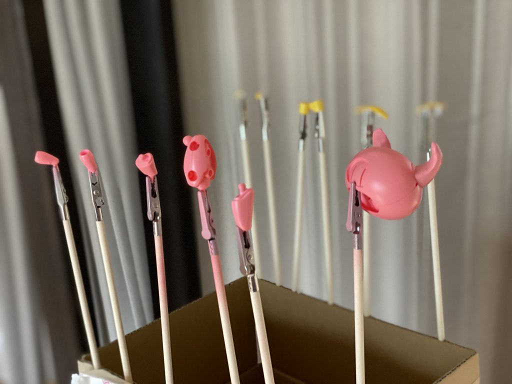 各パーツ着色。ベースはピンクのプチッガイ