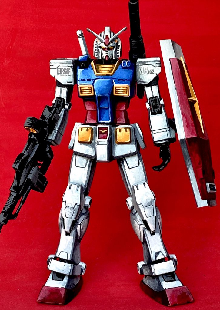HG RX-78-2 ORIGIN イラスト風ver.2–4枚目/制作者：@j_gunaka