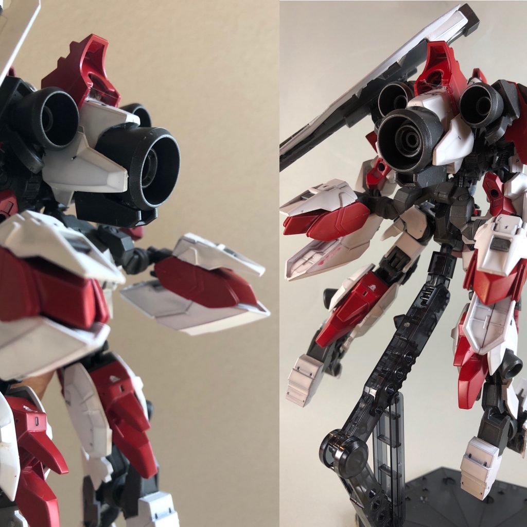 普段は左の写真のように追加ブースターが閉じた状態になっている。