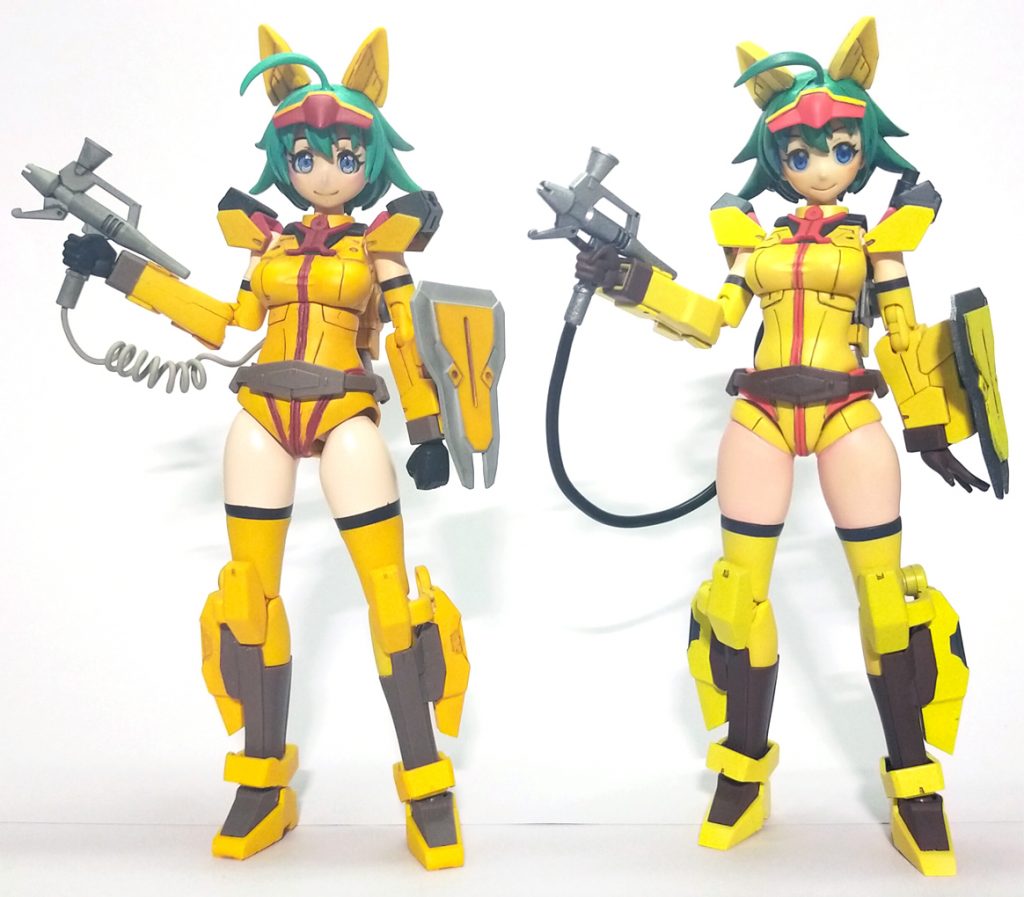 ■初ガンプラガールだった以前のナミさんと比較
どっちも色々と弄ってるのですが技術は上がってるのを確認できてほっこり