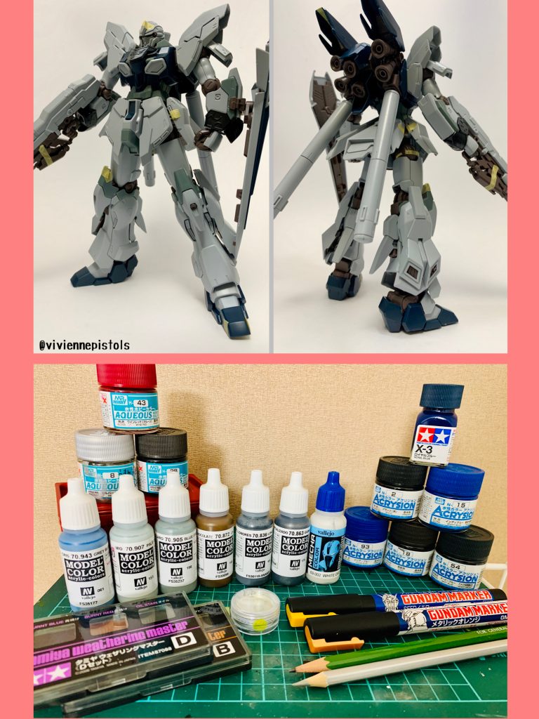 無塗装無改造の仮組みの状態と今回使用した塗料等になります。見て頂きありがとうございました。