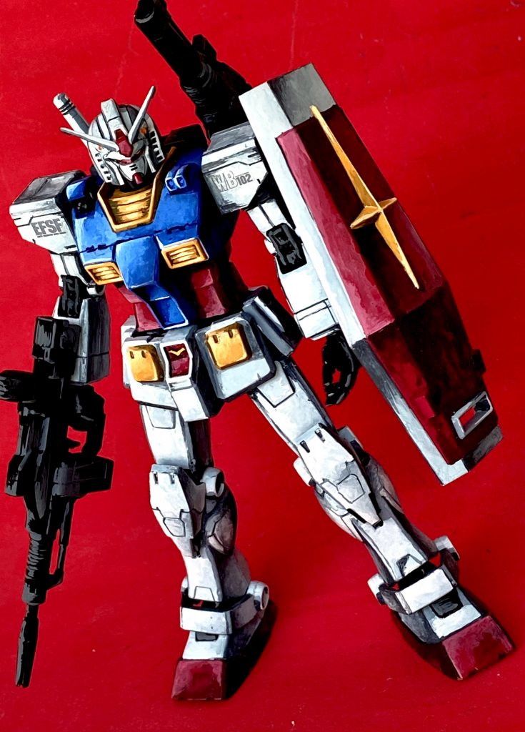 HG RX-78-2 ORIGIN イラスト風ver.2–2枚目/制作者：@j_gunaka