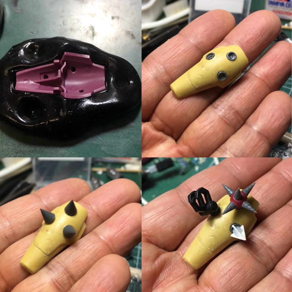 右腕のシールドはイフリートのパーツを複製して作成